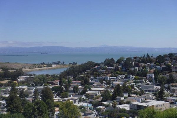 City of Brisbane in daytime on the San Francisco Bay